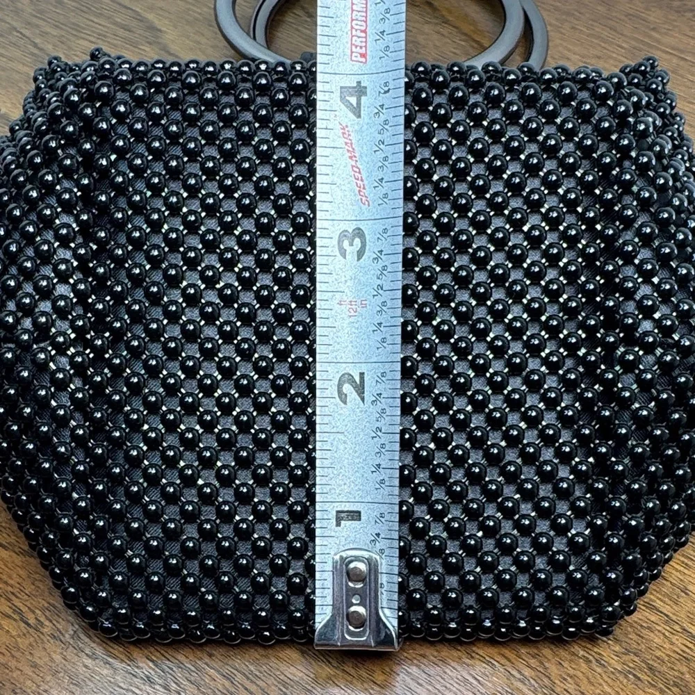 Jessica McClintock Gwen Ball Metal Mesh Ring Clutch Shoulder Dance Occasion Bag